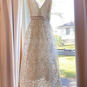 White lace dress from fashion Nova